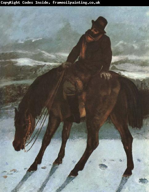 Gustave Courbet Hunter on the horse back